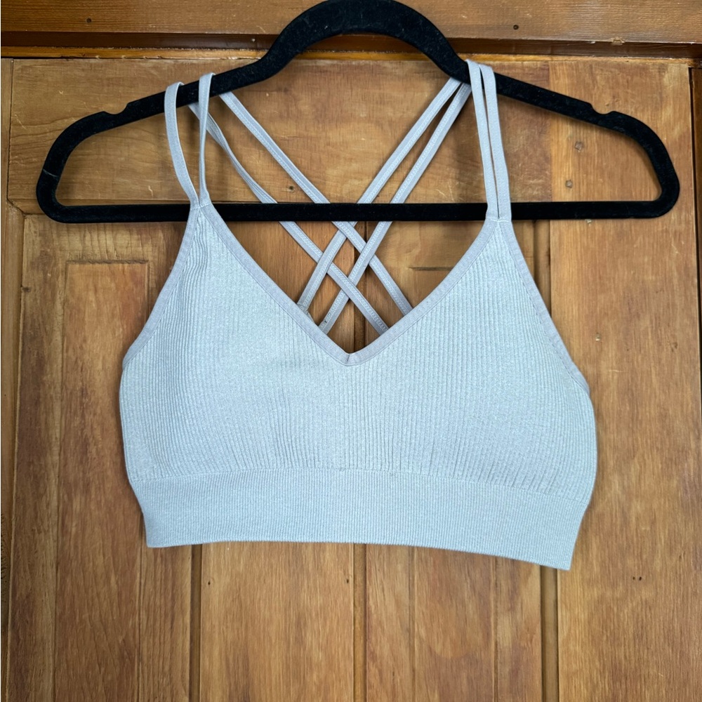 Women's light lavender Ribbed Bralette
